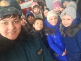 Встреча с учащимися в ПСЧ-42 по охране г.Калининска