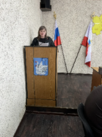 Начальник отдела земельно-имущественных отношений Светлана Сигачева выступила с докладом