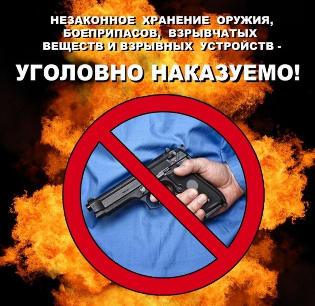 Внимание! Незаконное хранение оружия!