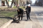 Субботник в городе Калининске