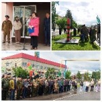Председатель Калининского отделения Совета ветеранов Анна Гришина приняла участие в митинге ко Дню Пограничника