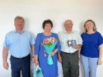 Поздравил семью Ивана и Любовь Мироновых из с. Красноармейское с праздником «День семьи, любви и верности», и вручил  им медаль «За любовь и верность».