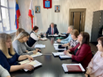 Глава района Валерий Лазарев провёл планёрное совещание с заместителями, начальниками управлений и отделов