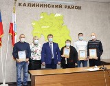 Глава Калининского МР В.Г. Лазарев отметил работу передовых фермеров района