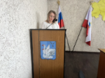 Начальник управления образования администрации района Наталья Аляева выступила на общественном совете вопросы организации бесплатного питания в образовательных учреждениях района