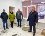 Глава Калининского муниципального района Лазарев Валерий Геннадьевич проконтролировал ход работ ремонта пищеблока в ГУЗ СО «Калининская ЦРБ»