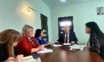 Рабочее совещание с главным санитарным врачом Аткарского района, руководителем Северо-Западного Управления Роспотребнадзора по Саратовской области Фатимой Мухановой.