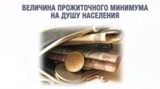 О величине прожиточного минимума на душу населения